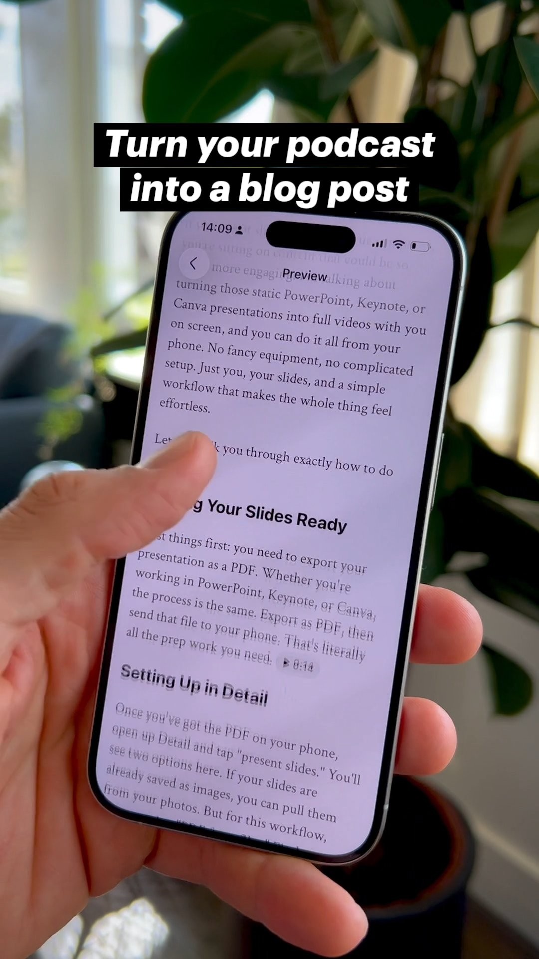 Turn Your Podcast Into a Full Article in Seconds